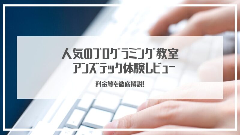 「アンズテック」体験レビュー｜送迎不要・講師が現役エンジニアの強みとは？